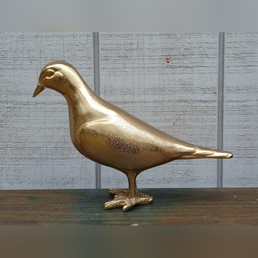 Unique Vintage Gold Bird Figurine